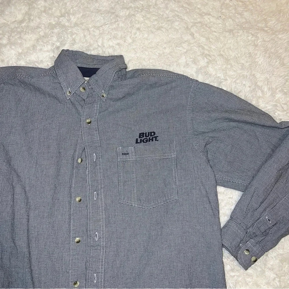 Vintage Gear Bud Light Button Up Size Large - Picture 1 of 5